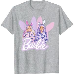 imageBarbie  Hoppy Easter TShirtHeather Grey
