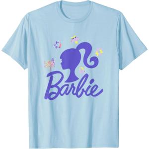 imageBarbie  Spring Has Sprung Silhouette and Logo TShirtBaby Blue