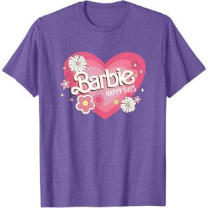 imageBarbie Heart Happy Days TShirtPurple Heather