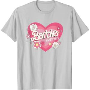 imageBarbie Heart Happy Days TShirtSilver Grey