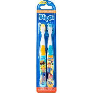 imageBrush Buddies Barbie Manual Soft Bristled Toothbrush for Kids MultiColored ampamp Fun Toddler Toothbrush AntiSlip Grip Handle Kids Travel Toothbrush 3 Pack2 Count Pack of 1
