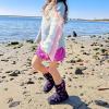 imageEMU Australia Kids Barbie Wallaby Print Lo Deluxe Wool EMU BootsBlack