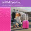 imageFUL Barbie 225 Inch Carry On Luggage 3D Quilted Hardshell Rolling Suitcase with Spinner Wheels Pink 225 x 14 x 95 inches