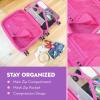 imageFUL Barbie 225 Inch Carry On Luggage 3D Quilted Hardshell Rolling Suitcase with Spinner Wheels Pink 225 x 14 x 95 inches