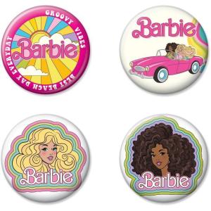 imageAtaBoy Barbie Set of Four 125quot Collectible Button Vibes