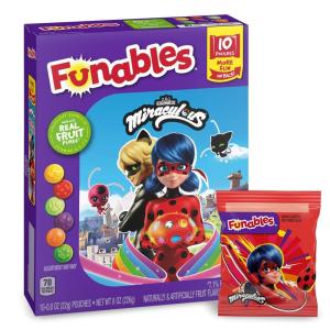 imageFunables Fruit Snacks Barbie Shaped Fruit Flavored Snacks 08 Ounce Pouches Pack of 10Miraculous