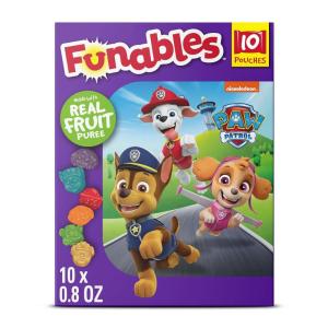 imageFunables Fruit Snacks Barbie Shaped Fruit Flavored Snacks 08 Ounce Pouches Pack of 10Paw Patrol