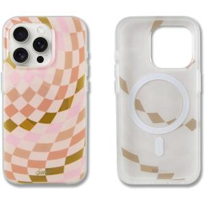 imageSonix x Barbie Phone Case for iPhone 15 Pro  Compatible with MagSafe  10ft Drop Tested  Golden HourCheckered Neutrals