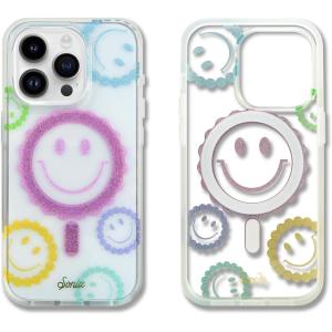 imageSonix x Barbie Phone Case for iPhone 15 Pro  Compatible with MagSafe  10ft Drop Tested  Golden HourGlitter Smiley