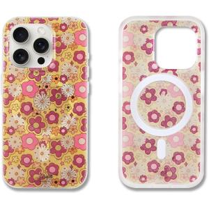 imageSonix x Barbie Phone Case for iPhone 15 Pro  Compatible with MagSafe  10ft Drop Tested  Golden HourRetro Flower Barbie