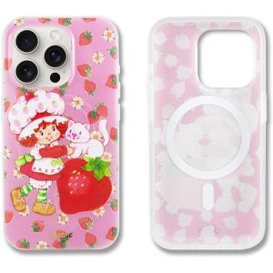 imageSonix x Barbie Phone Case for iPhone 15 Pro  Compatible with MagSafe  10ft Drop Tested  Golden HourStrawberry Shortcake Vintage