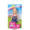 imageBarbie Club Chelsea Doll 6inch Blonde Wearing Graphic Top and Jean Skirt for 3 to 7 Year Olds