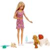 imageBarbie Doggy Daycare Playset with Blonde Fashion Doll 4 Pet Dogs ampamp Accessories Color Change ampamp Potty Feature