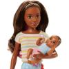 imageBarbie Dolls and Accessories Skipper Doll TwoTone Hair with Baby Figure and 5 Accessories Babysitters Inc Playset Multicolor HJY32Multicolor