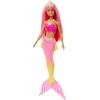 imageBarbie Dreamtopia Mermaid Doll with Pink Hair Pink ampamp Yellow Ombre Tail ampamp Headband Accessory