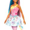 imageBarbie Dreamtopia Unicorn Fashion Doll with Blue ampamp Purple Hair Wesring Removable Skirt ampamp Accessories Including Pink Unicorn Headband ampamp TailBlue  Purple