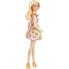 imageBarbie Fashionistas Doll with Blonde Hair ampamp Fruit Print Dress Ruffled Sleeves Orange Platform Heels Pink Eyeglasses Toy for Kids 3 to 8 Years Old