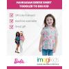 imageBarbie Girls Hawaiian Button Down Shirt Toddler to Big Kid Sizes 2T  1820Pink  Palm Trees