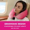 imageFUL Barbie Neck Pillow Memory Foam Travel Accessories for Airplane Car and Office Comfortable and Breathable Pink
