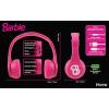 imageeKids Barbie Bluetooth Headphones Pink Wireless Headphones with Microphone Includes Aux Cord Volume Reduced Kids Foldable Earphones for School Home or Travel