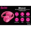 imageeKids Barbie Bluetooth Headphones Pink Wireless Headphones with Microphone Includes Aux Cord Volume Reduced Kids Foldable Earphones for School Home or Travel