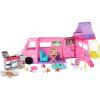 imageBarbie Dream Camper Playset with Roof Tent Swing Chair Fishing Pond BBQ Grill with ColorChange Feature ampamp 60 Accessories Including Dough