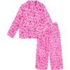 imageBarbie Girls Satin Lounge Sleep Pajama Shirt and Pants Set Little Kid to Big Kid Sizes 41416Pink