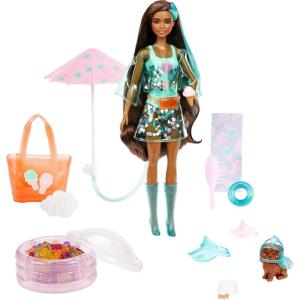 imageBarbie Color Reveal Sunshine and Sprinkles Doll ampamp Accessories with 25 Surprises Ice Cream Theme Including WaterShower Umbrella ampamp Color Change