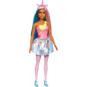 imageBarbie Dreamtopia Unicorn Fashion Doll with Blue ampamp Purple Hair Wesring Removable Skirt ampamp Accessories Including Pink Unicorn Headband ampamp TailBlue  Purple