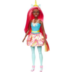 imageBarbie Dreamtopia Unicorn Fashion Doll with Pink ampamp Yellow Hair ampamp Removable Skirt ampamp Accessories Including Unicorn Headband ampamp Tail
