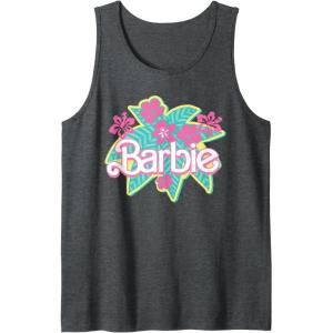 imageBarbie Sunny Palm Tree Tank TopDark Heather Grey