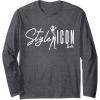 imageBarbie  Style Icon Original Doll Long Sleeve TShirtDark Heather Grey