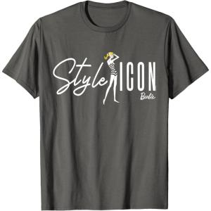 imageBarbie  Style Icon Original Doll TShirtAsphalt Grey