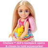 imageBarbie Chelsea Small Doll ampamp 6 Accessories Travel Set with Puppy Pet Carrier ampamp Backpack that Opens ampamp Closes Blonde HairTravel Set
