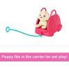 imageBarbie Chelsea Small Doll ampamp 6 Accessories Travel Set with Puppy Pet Carrier ampamp Backpack that Opens ampamp Closes Blonde HairTravel Set