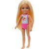 imageBarbie Chelsea Small Doll Featuring Swimsuit with Stripes ampamp Floral Print Blonde Hair ampamp Blue Eyes