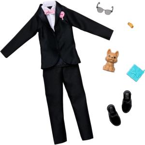 imageBarbie Clothes Groom Fashion Pack for Ken Doll on Wedding Day Tuxedo with Accessories for Complete Look