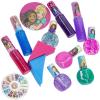 imageBarbie  Townley Girl Mega Foldable Nail Salon Set with 18 Pieces Including NonToxic PeelOff Nail Polish for Girls Glittery and Opaque Colors a Laptop Pillow Nail Stencils Nail Gems and More Ages 3 for Parties Sleepovers and Makeovers