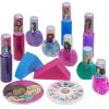 imageBarbie  Townley Girl Mega Foldable Nail Salon Set with 18 Pieces Including NonToxic PeelOff Nail Polish for Girls Glittery and Opaque Colors a Laptop Pillow Nail Stencils Nail Gems and More Ages 3 for Parties Sleepovers and Makeovers