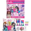 imageBarbie  Townley Girl Mega Foldable Nail Salon Set with 18 Pieces Including NonToxic PeelOff Nail Polish for Girls Glittery and Opaque Colors a Laptop Pillow Nail Stencils Nail Gems and More Ages 3 for Parties Sleepovers and Makeovers