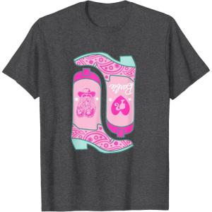 imageBarbie  Cowgirl Boots TShirtDark Heather Grey