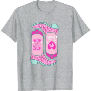 imageBarbie  Cowgirl Boots TShirtHeather Grey