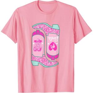 imageBarbie  Cowgirl Boots TShirtPink