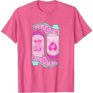 imageBarbie  Cowgirl Boots TShirtPink Heather