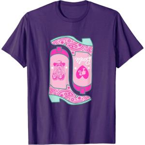imageBarbie  Cowgirl Boots TShirtPurple