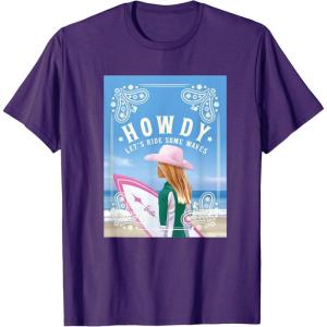 imageBarbie  Howdy Lets Ride Some Waves TShirtPurple