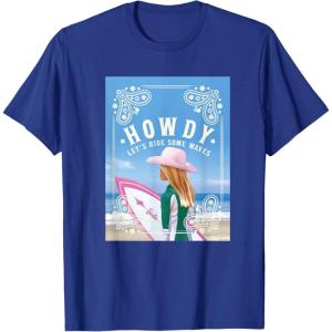 imageBarbie  Howdy Lets Ride Some Waves TShirtRoyal Blue