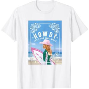 imageBarbie  Howdy Lets Ride Some Waves TShirtWhite