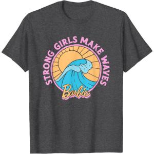 imageBarbie  Strong Girls Make Waves TShirtDark Heather Grey