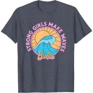 imageBarbie  Strong Girls Make Waves TShirtHeather Blue